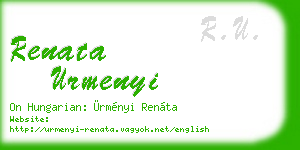 renata urmenyi business card